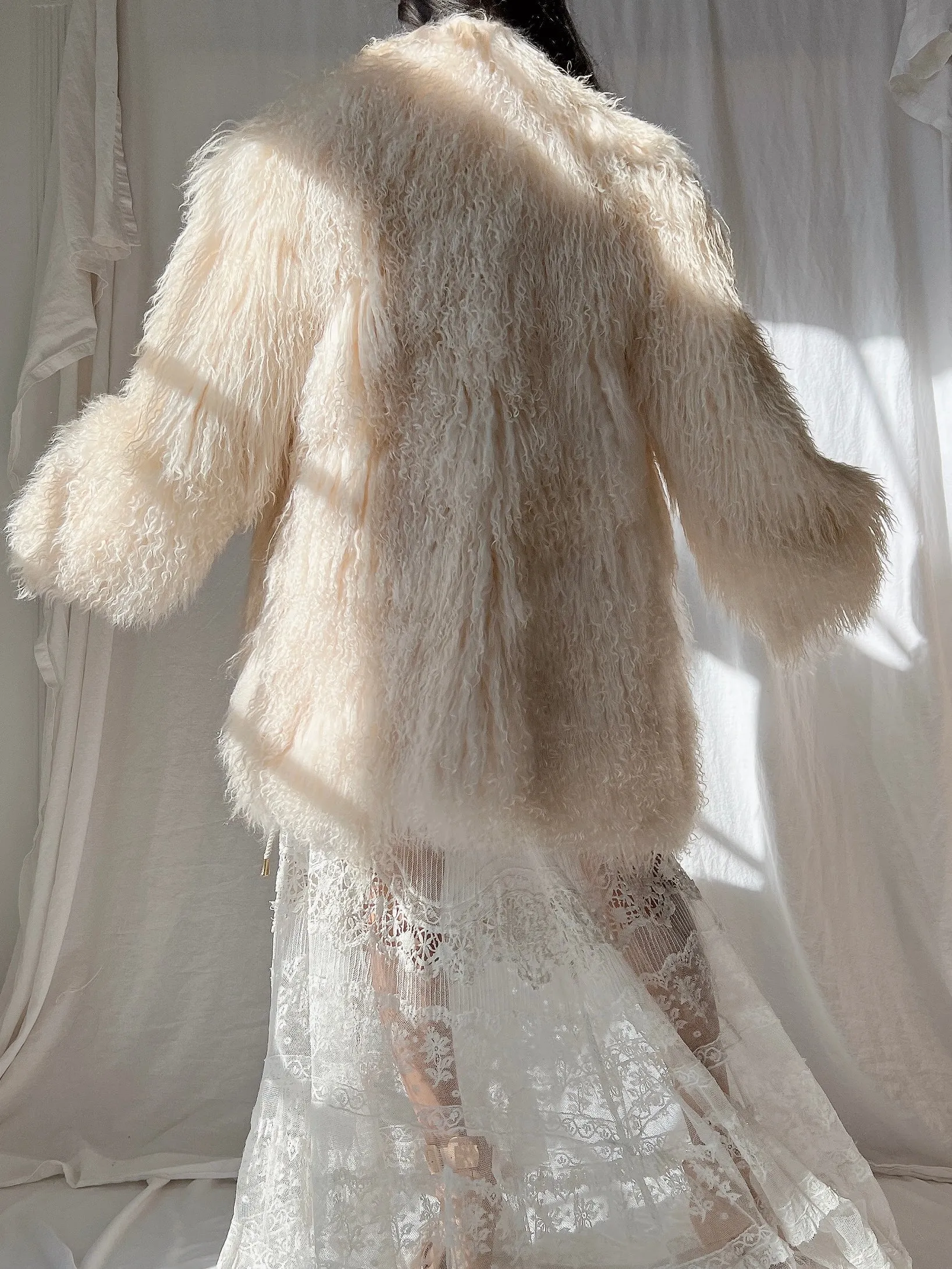 1970s Mongolian Sheared Shaggy Coat - M