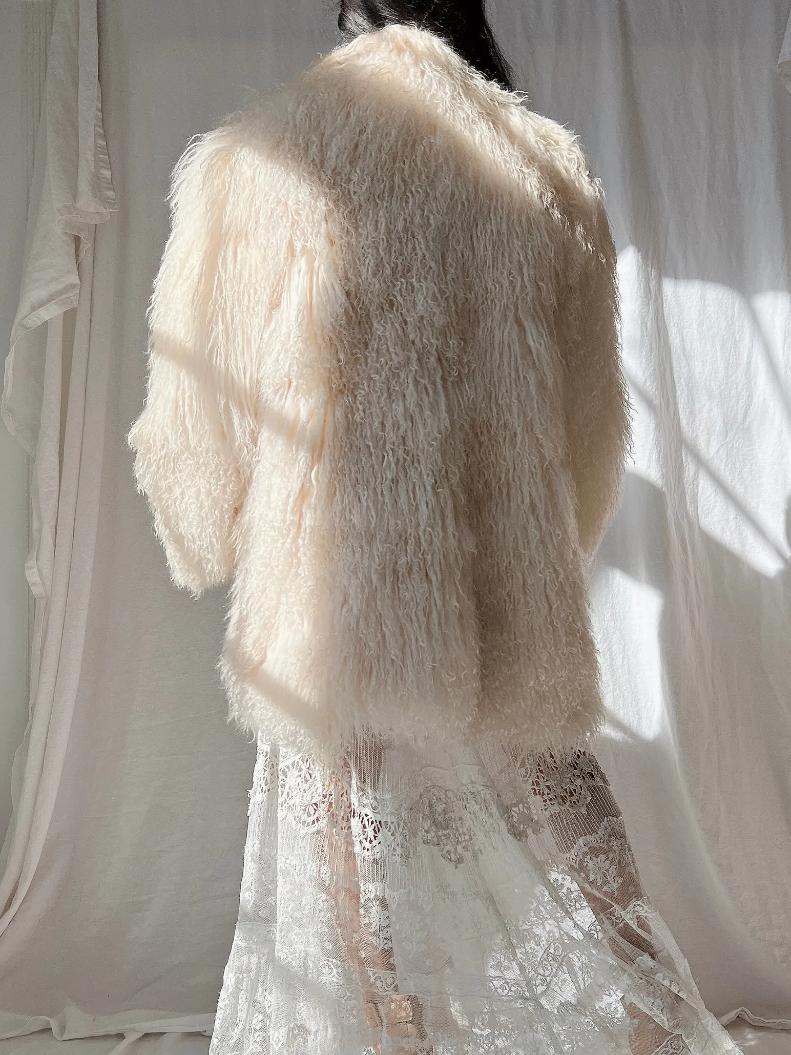 1970s Mongolian Sheared Shaggy Coat - M