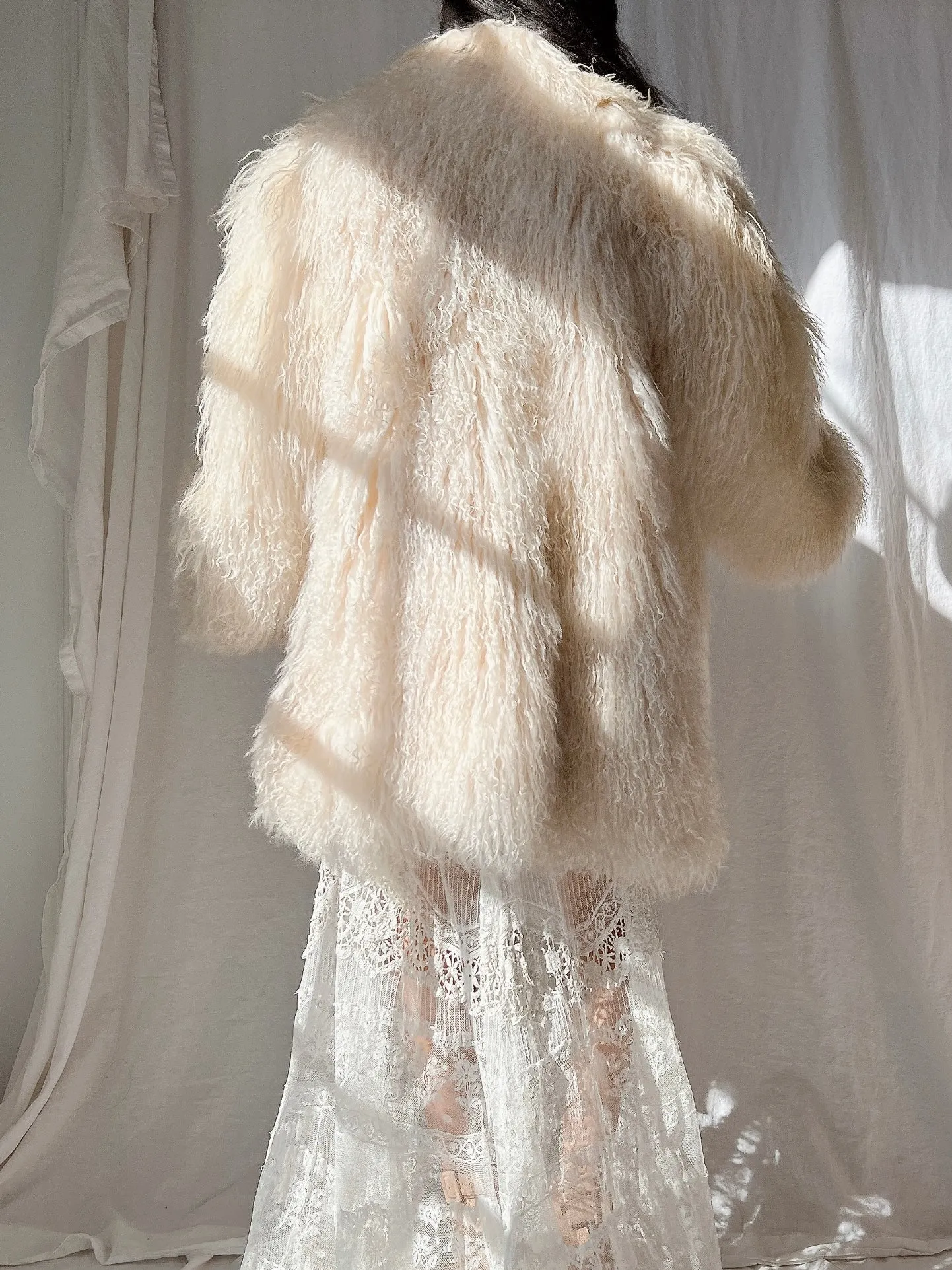 1970s Mongolian Sheared Shaggy Coat - M