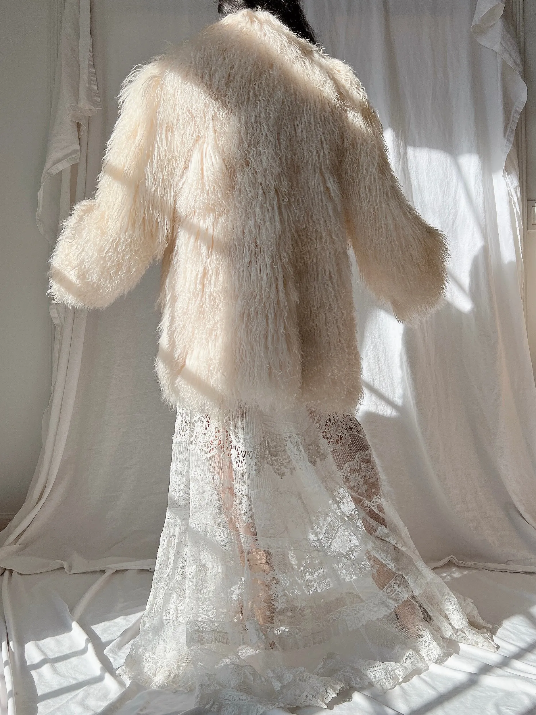 1970s Mongolian Sheared Shaggy Coat - M