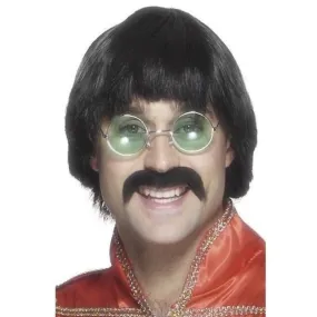 70s Mersey Wig and Tash