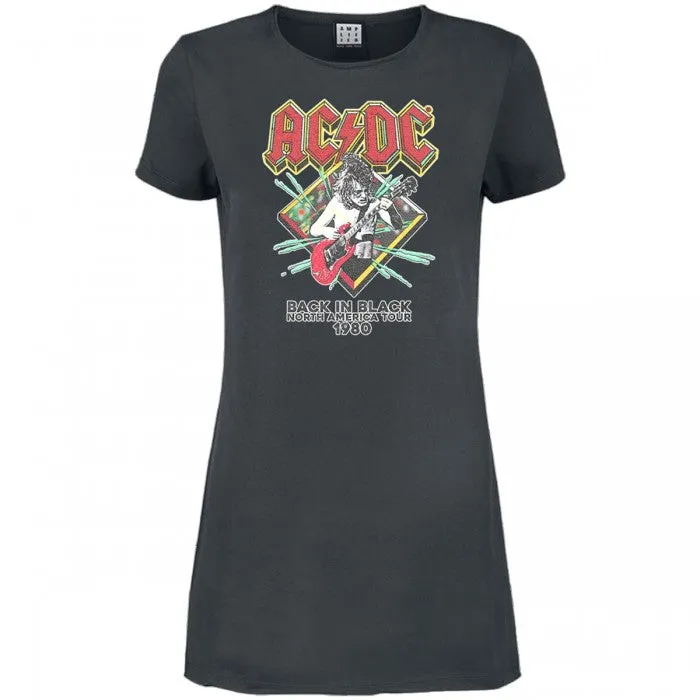 AC/DC Womens/Ladies North America Tour 80 T-Shirt Dress