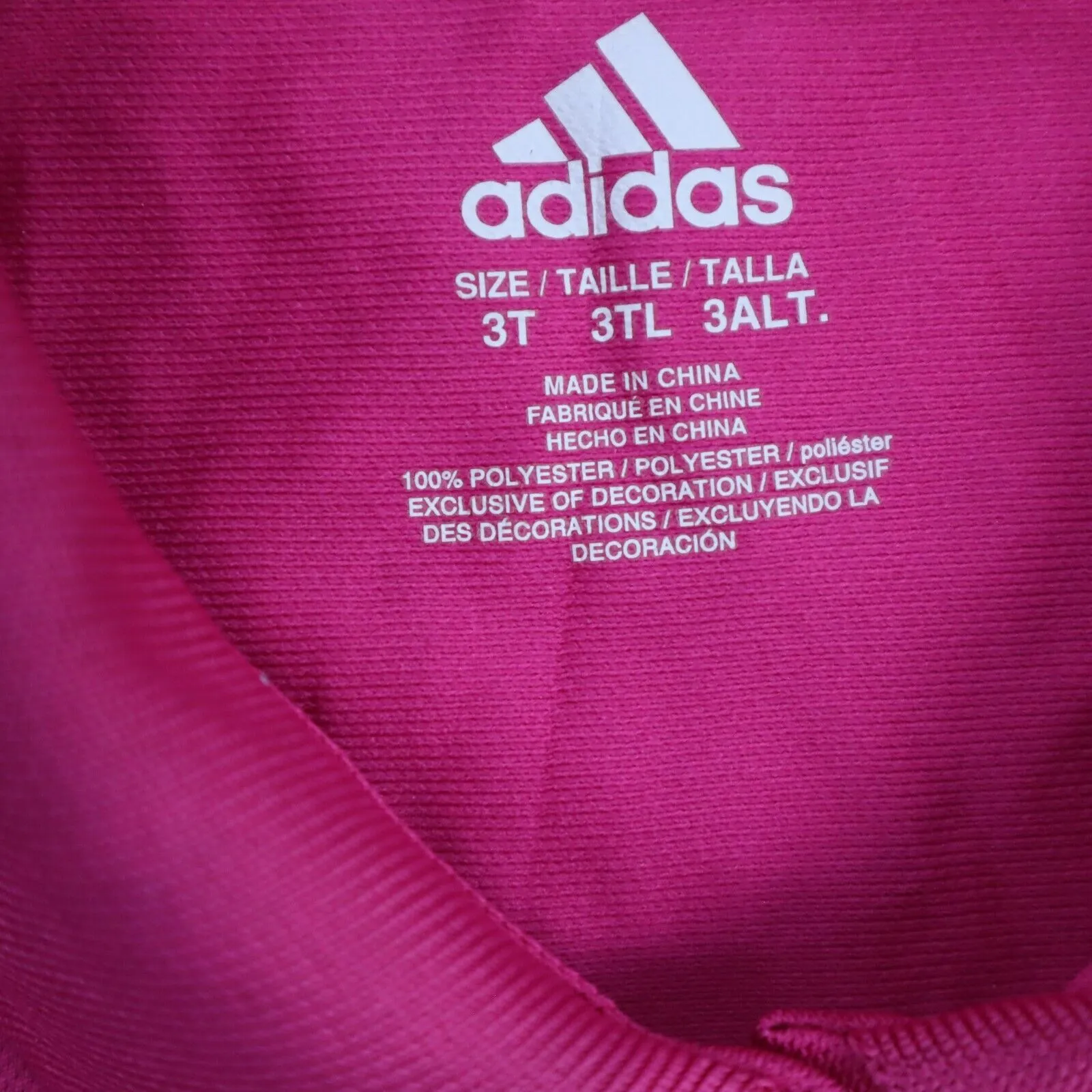 Adidas  Polo Dress Little Girls Size 3T Light Pink Sporty Ruffle Short Sleeve
