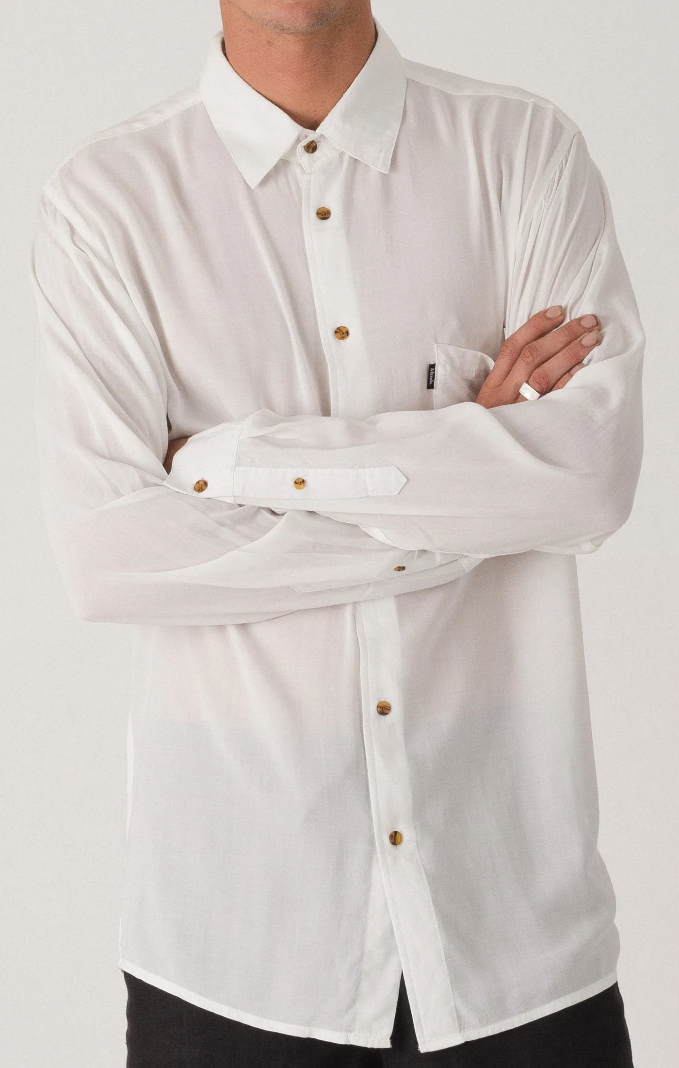 Afends Mens Pelle - Long Sleeve Shirt