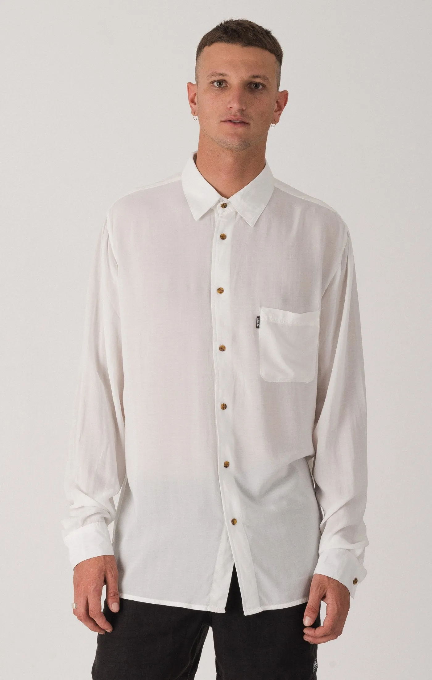 Afends Mens Pelle - Long Sleeve Shirt