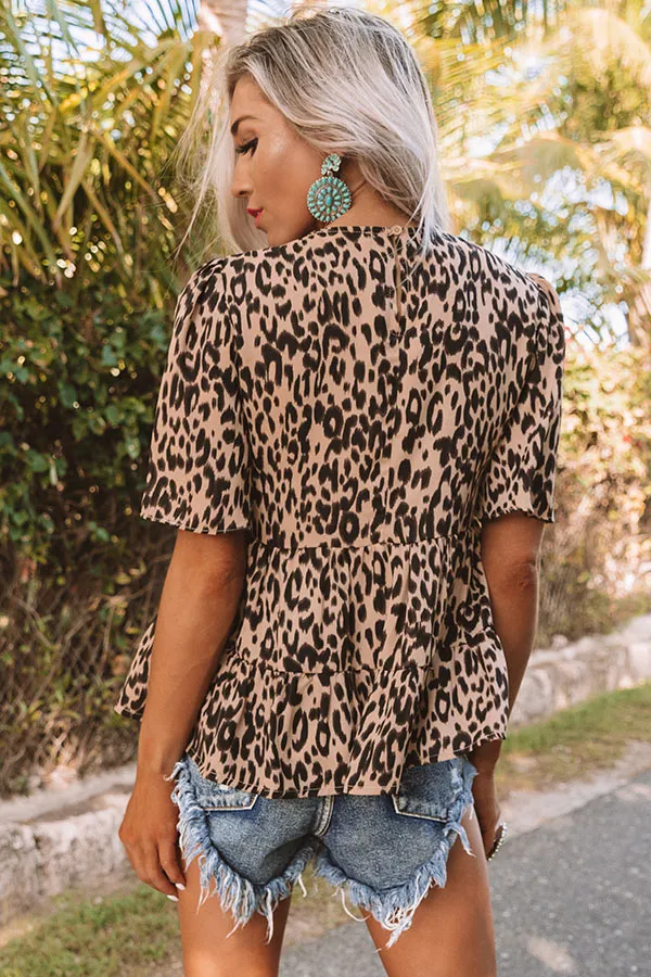 Ask Me Out Leopard Babydoll Top