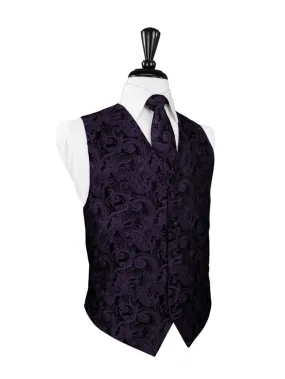 Berry Tapestry Tuxedo Vest and Tie Set