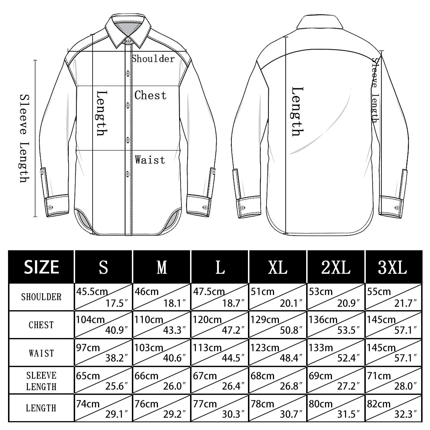 Black Solid Men's Long Sleeve Business Shirt