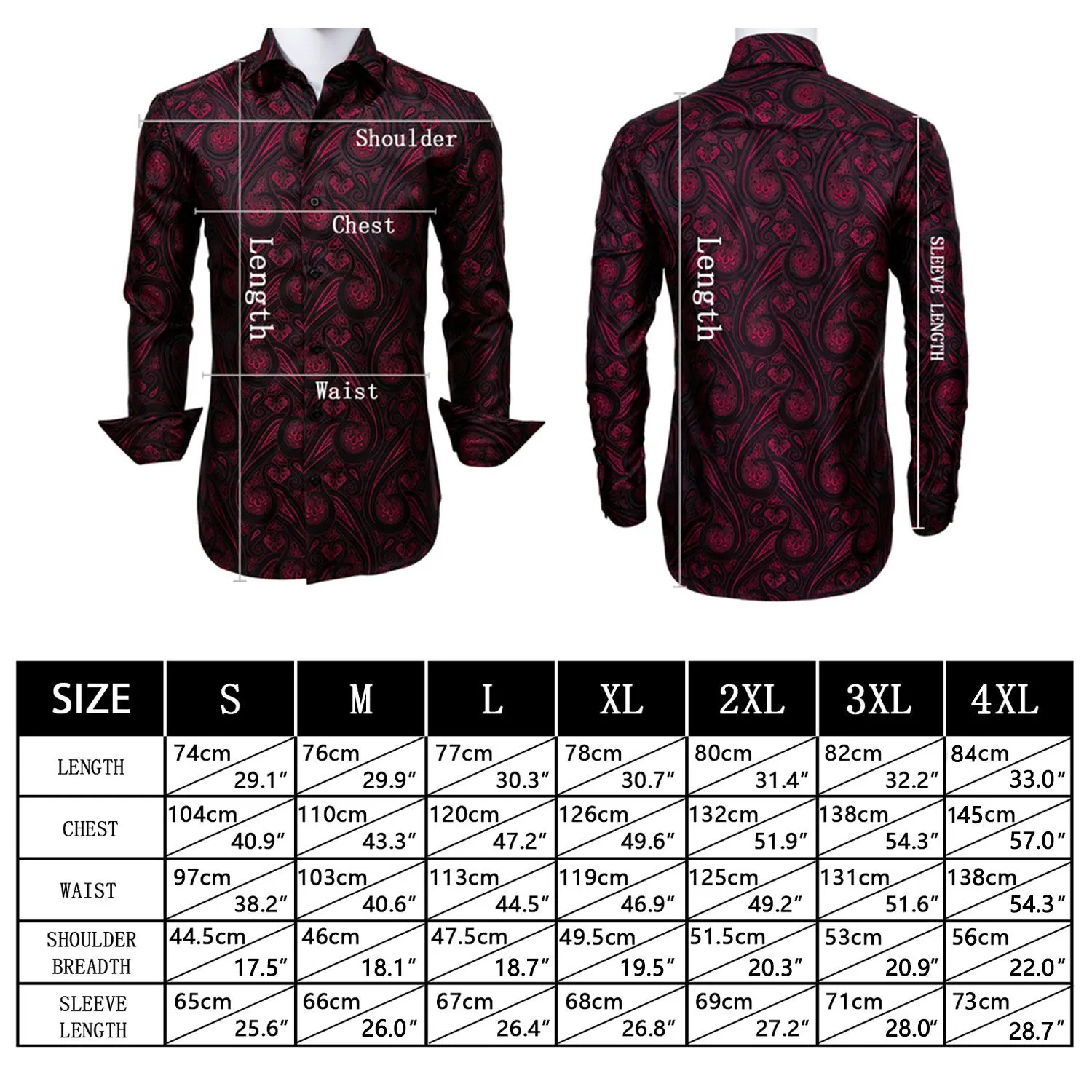 Bright Yellow Paisley Silk Men's Casual Business Long Sleeve Shirt