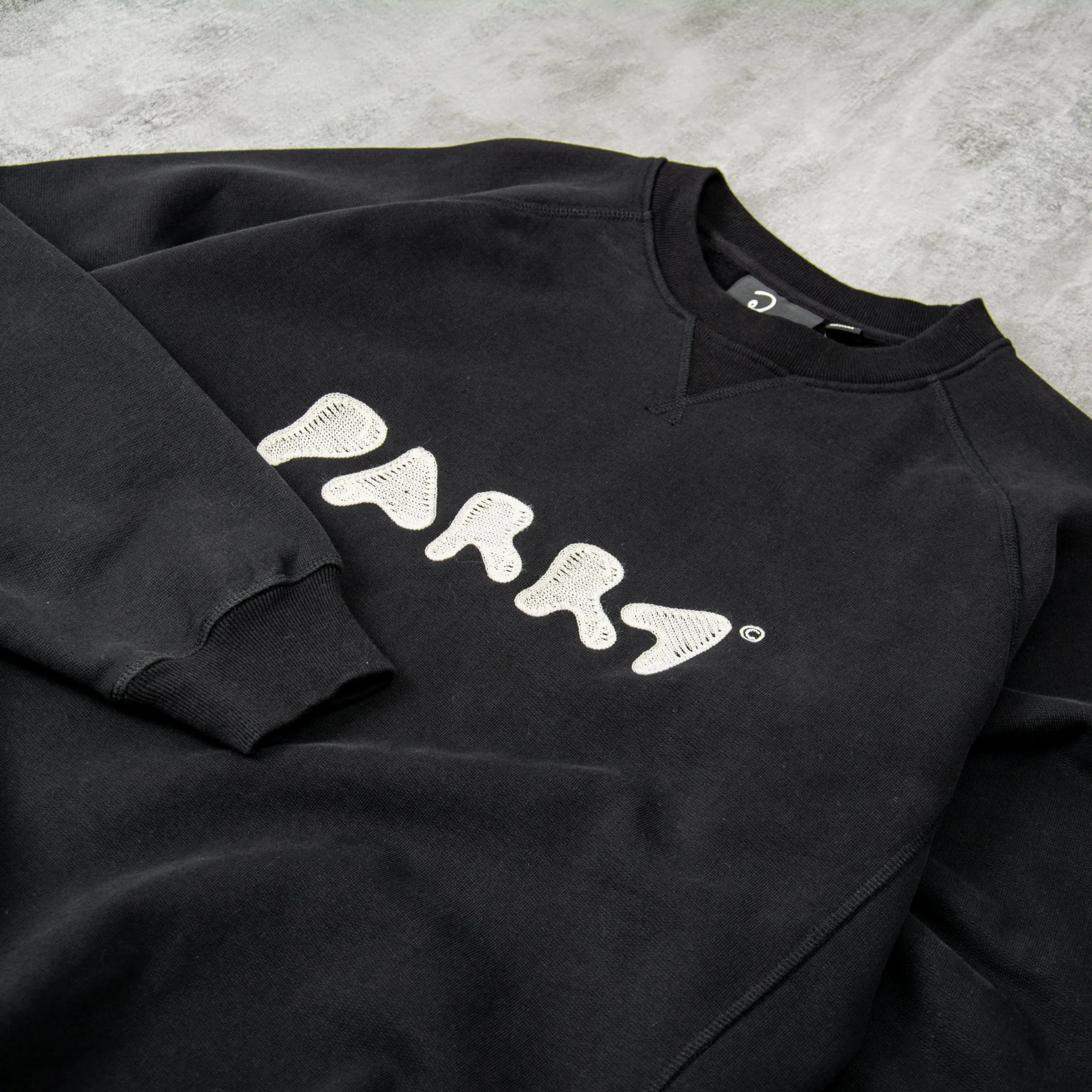 By Parra Blob Logo Crew Sweatshirt - Washed Black