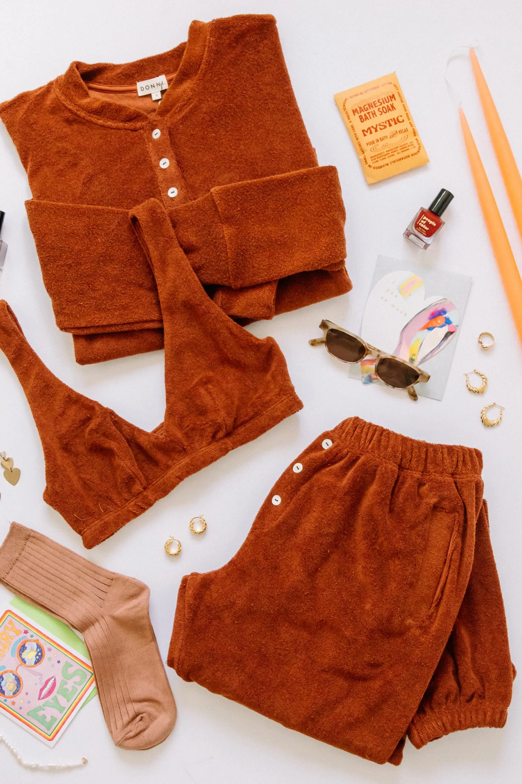 Cinnamon Terry Henley Sweatshirt