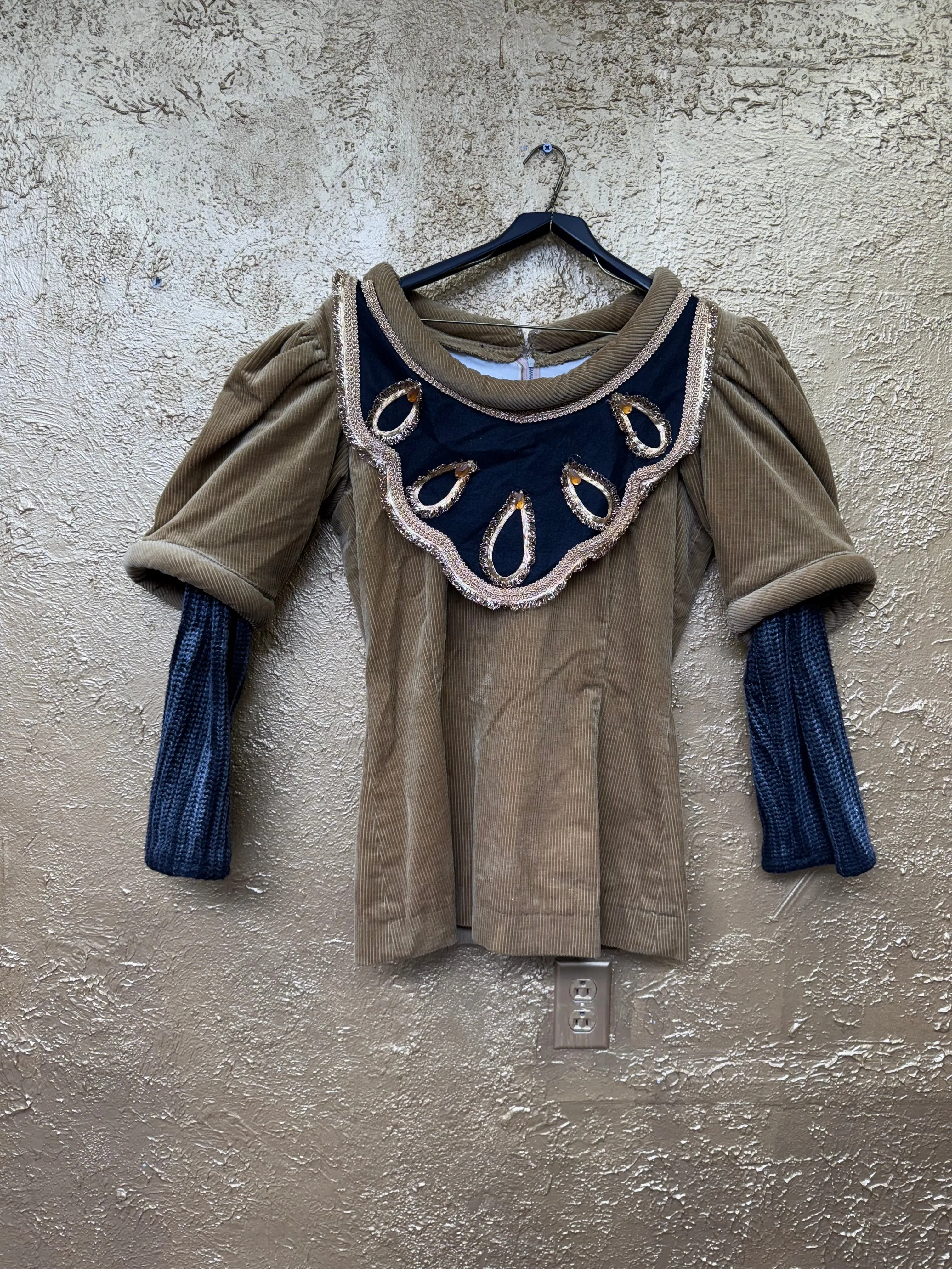 Costume - Heavy Corduroy Short Coat w/knit arms.