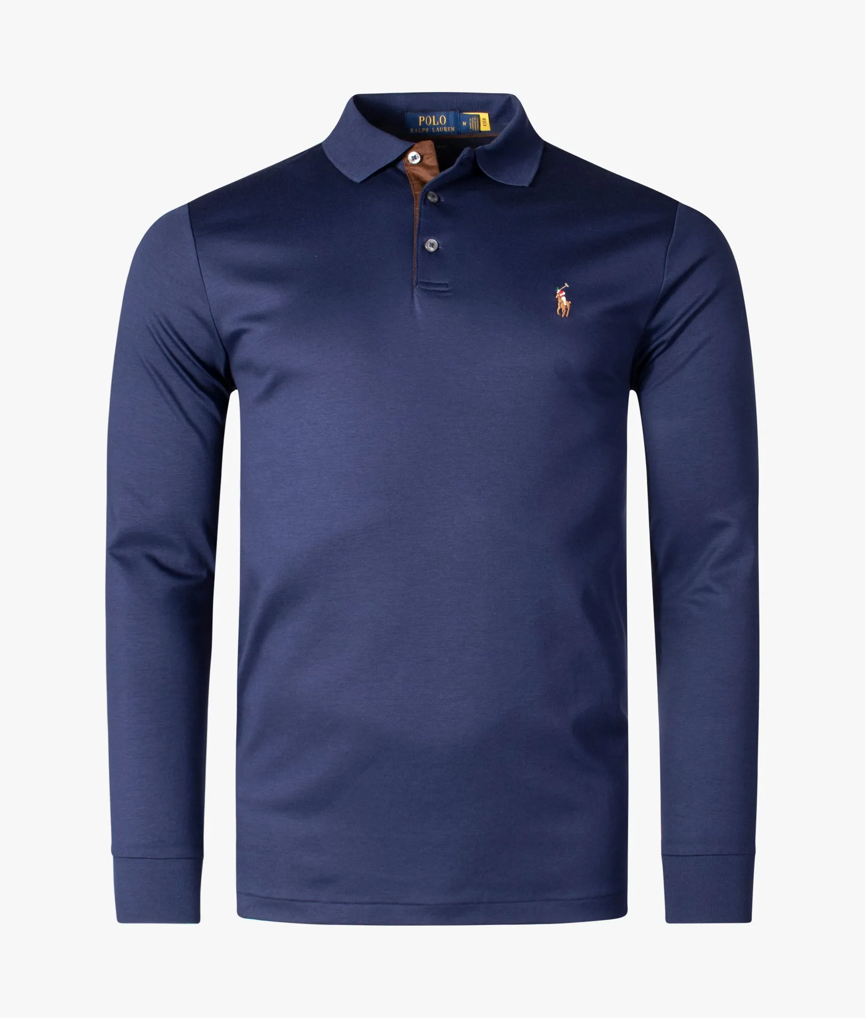 Custom Slim Fit Long Sleeve Soft Cotton Polo Shirt