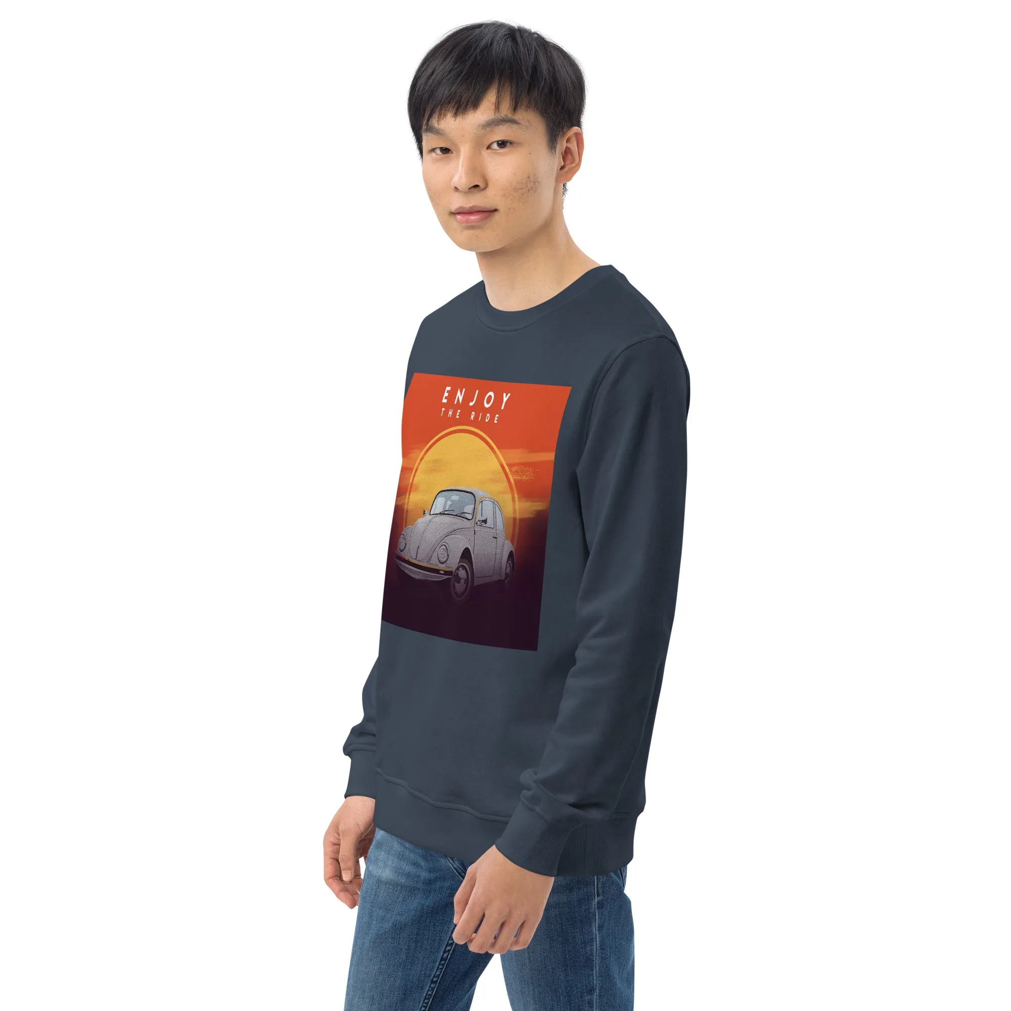Enjoy the Ride Vintage Graphic Men Organic Sweatshirt