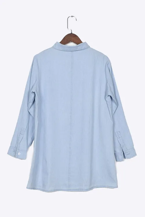Forever and Always Denim Casual Mini Dress