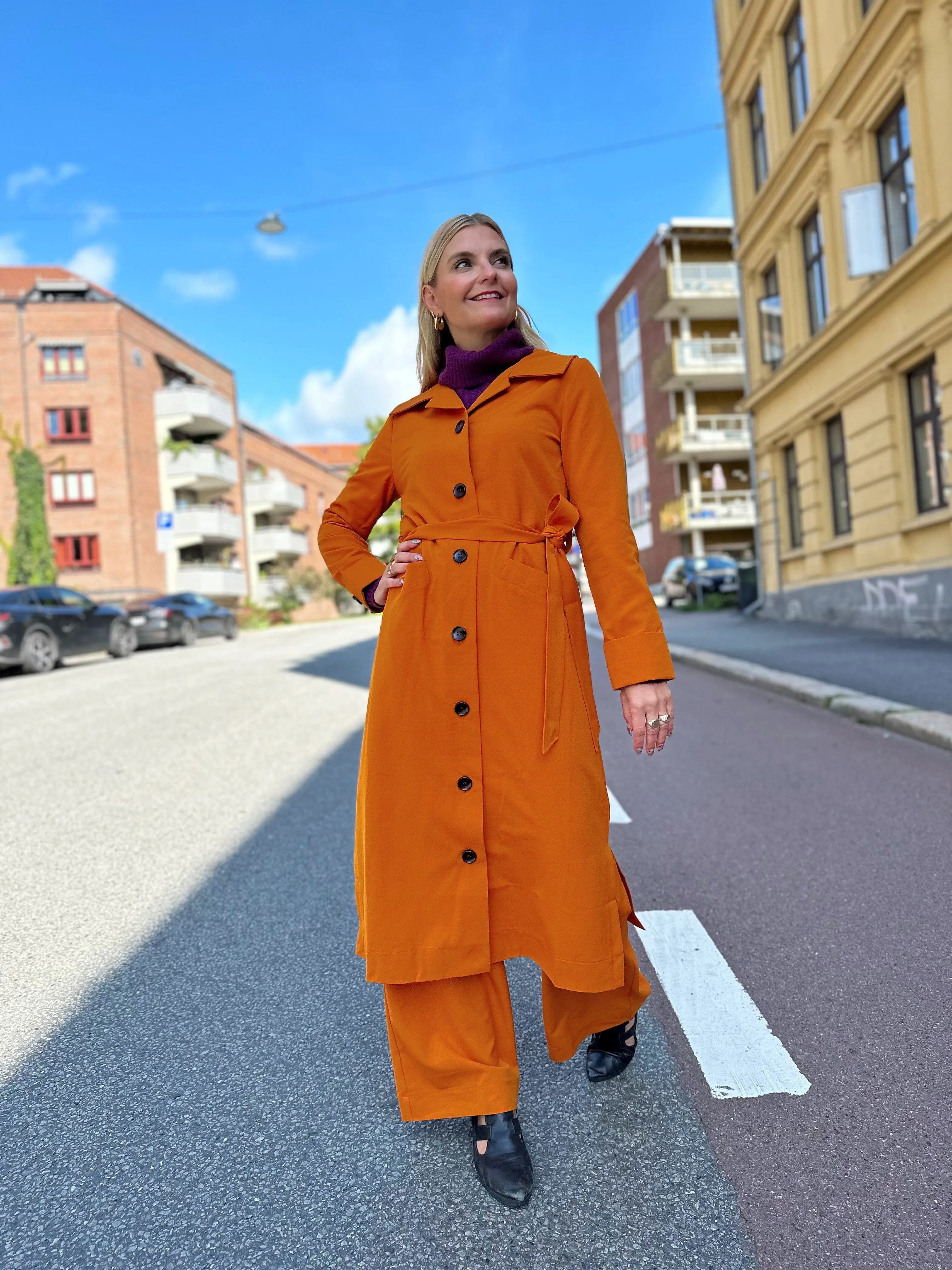 Franz Coat - brent oransje