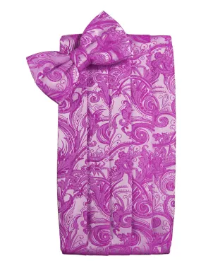 Fuchsia Tapestry Style Cummerbund Set