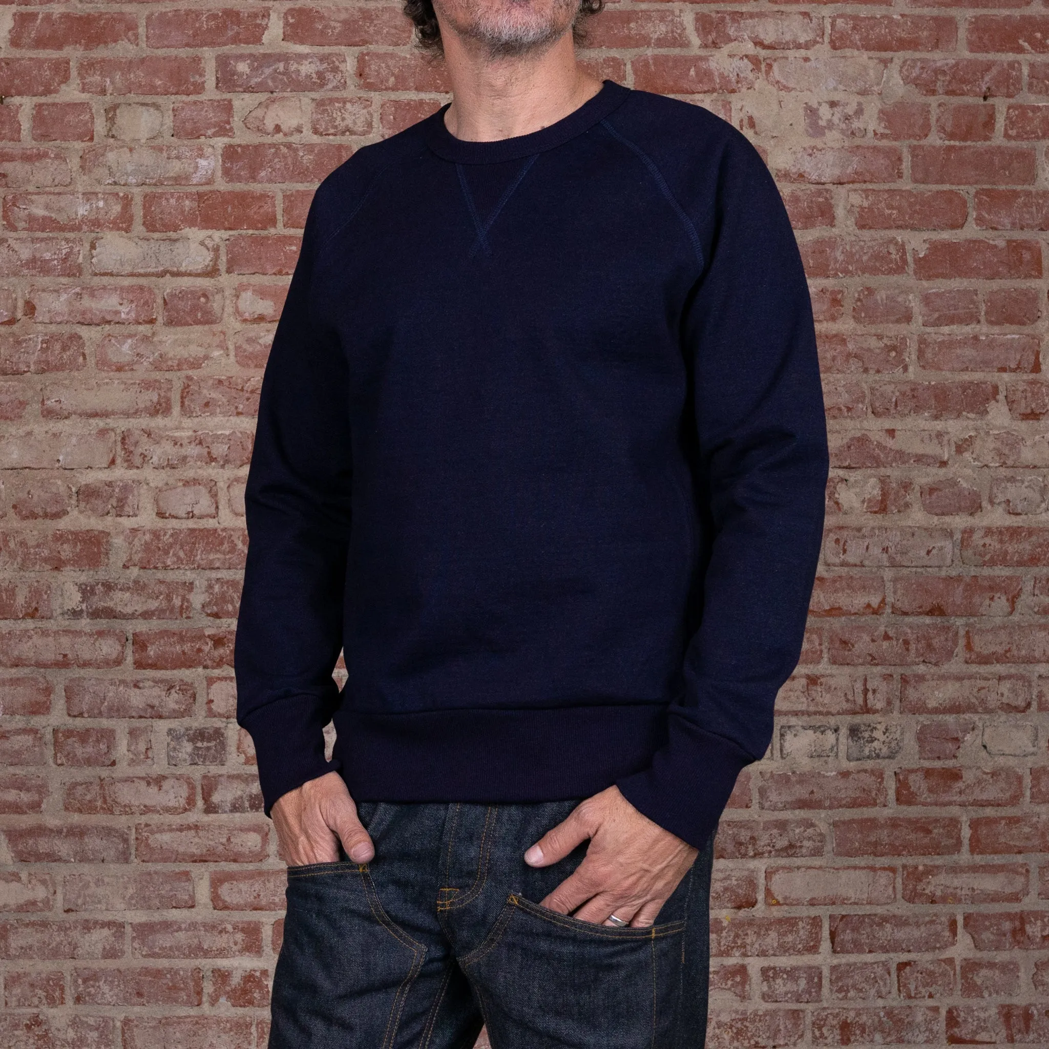Glory Days Raw Indigo Crew Sweatshirt