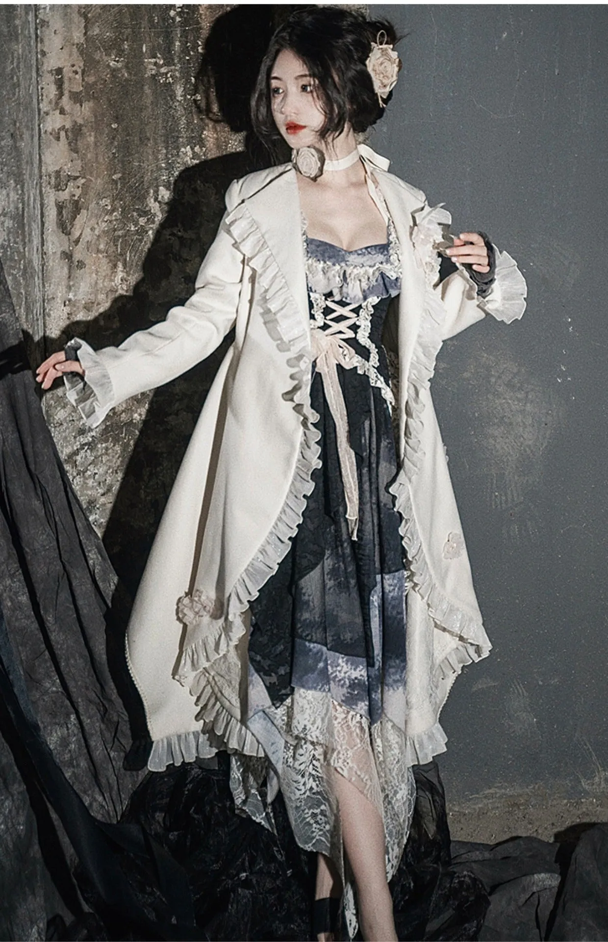 Gothic Style Dark Academia Coat Jacket