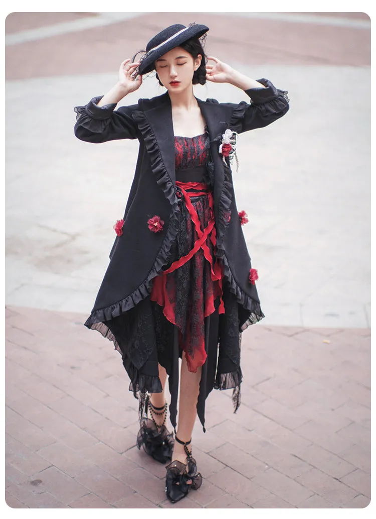 Gothic Style Dark Academia Coat Jacket