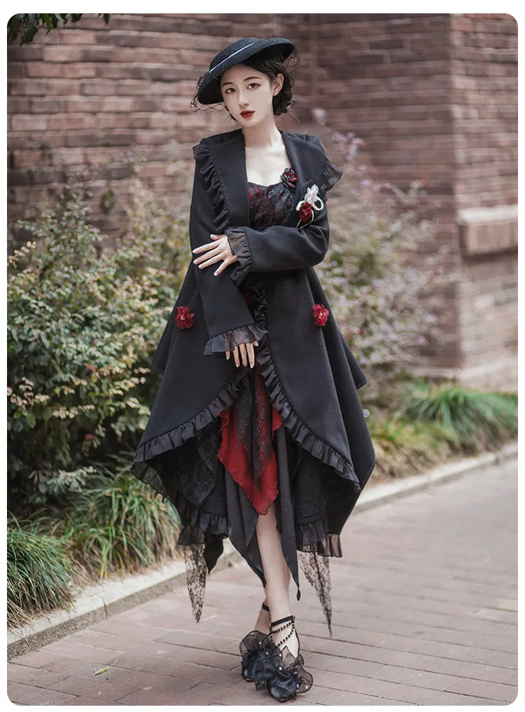 Gothic Style Dark Academia Coat Jacket