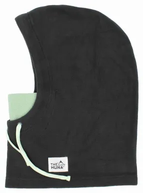 Grey with Mint Mouth & Mint Strings - Normal Fleece Helmet Hoodie