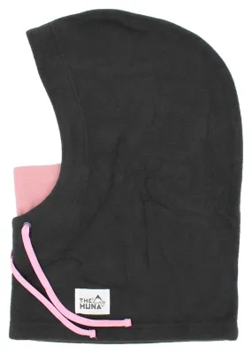 Grey with Pink Mouth & Pink Strings - Normal Fleece Helmet Hoodie
