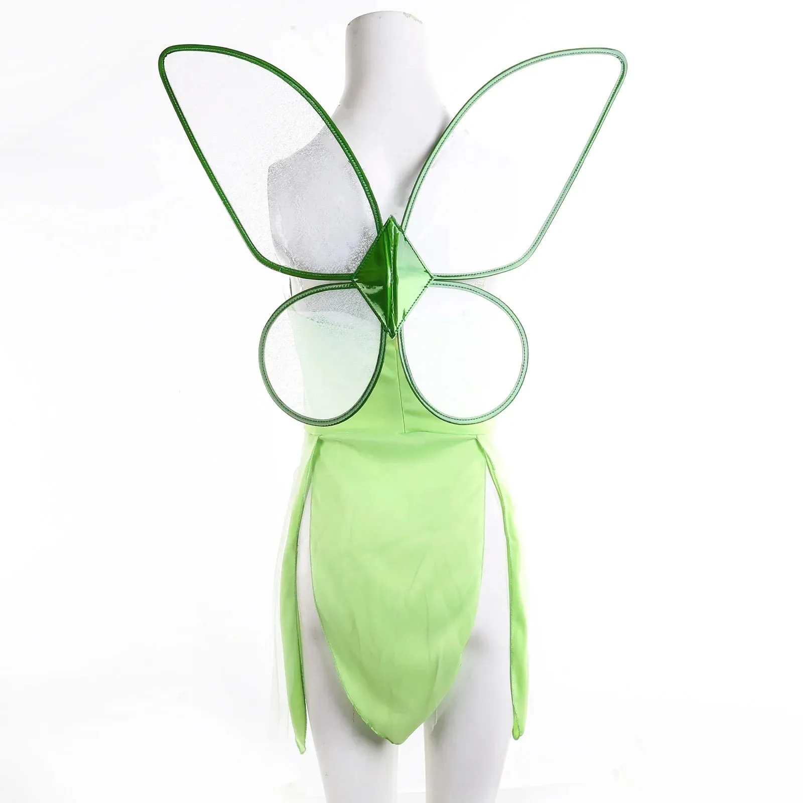 Halloween Cosplay Costume Forest Elf Sequin Short Princess Wings Masquerade Out Fits Summer Fairy Dress