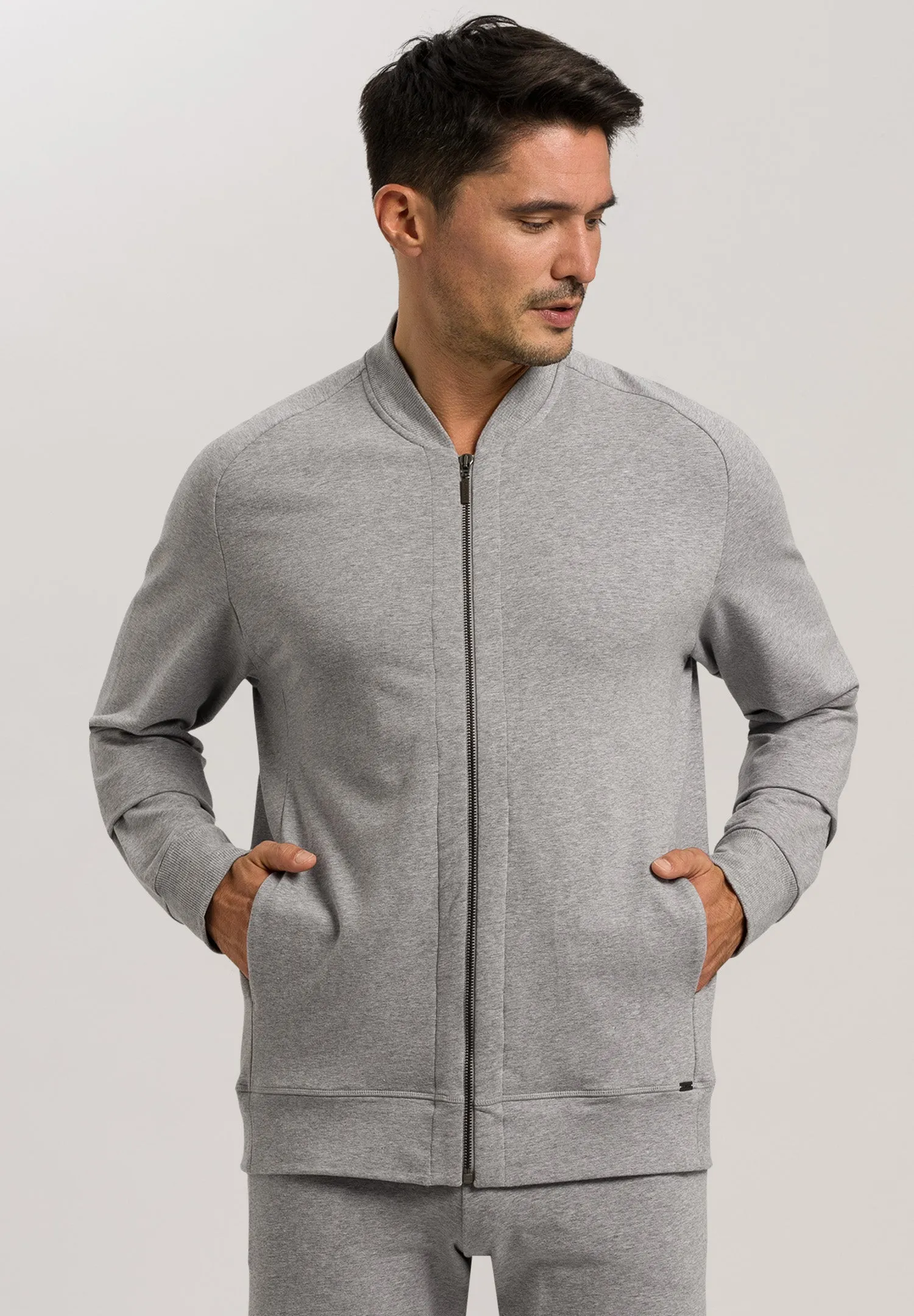 Living Zip Jacket | Grey Melange 75076-1036