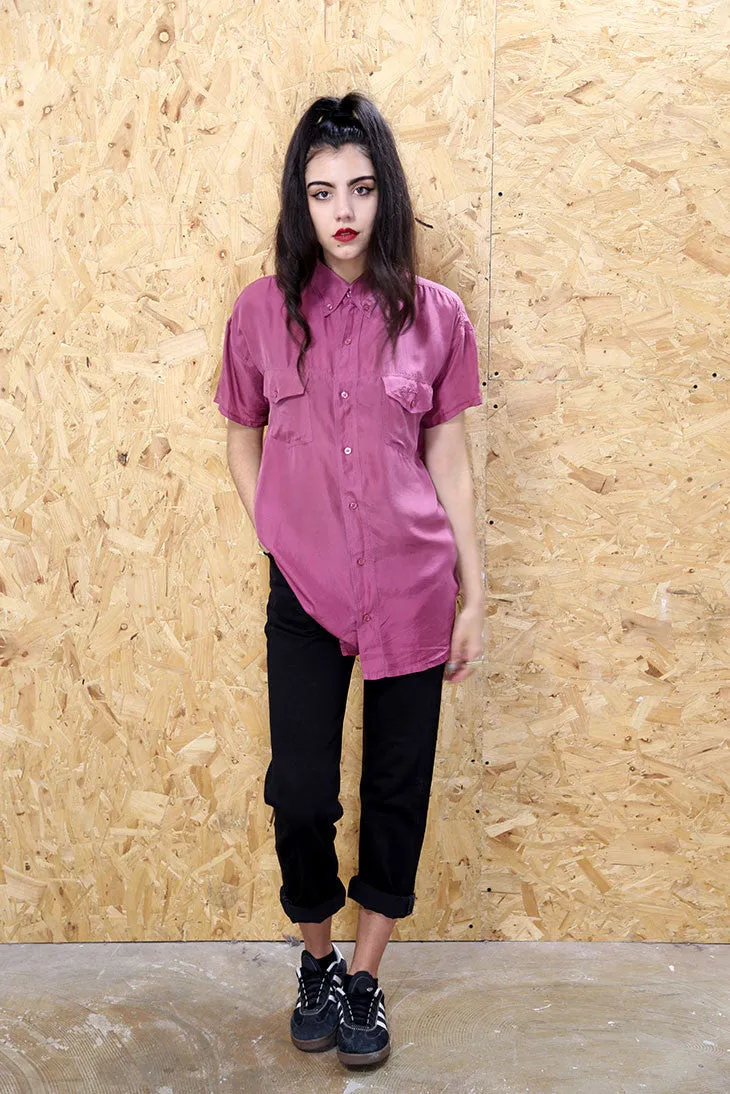 LOOT LABEL Pink Silk Shirt