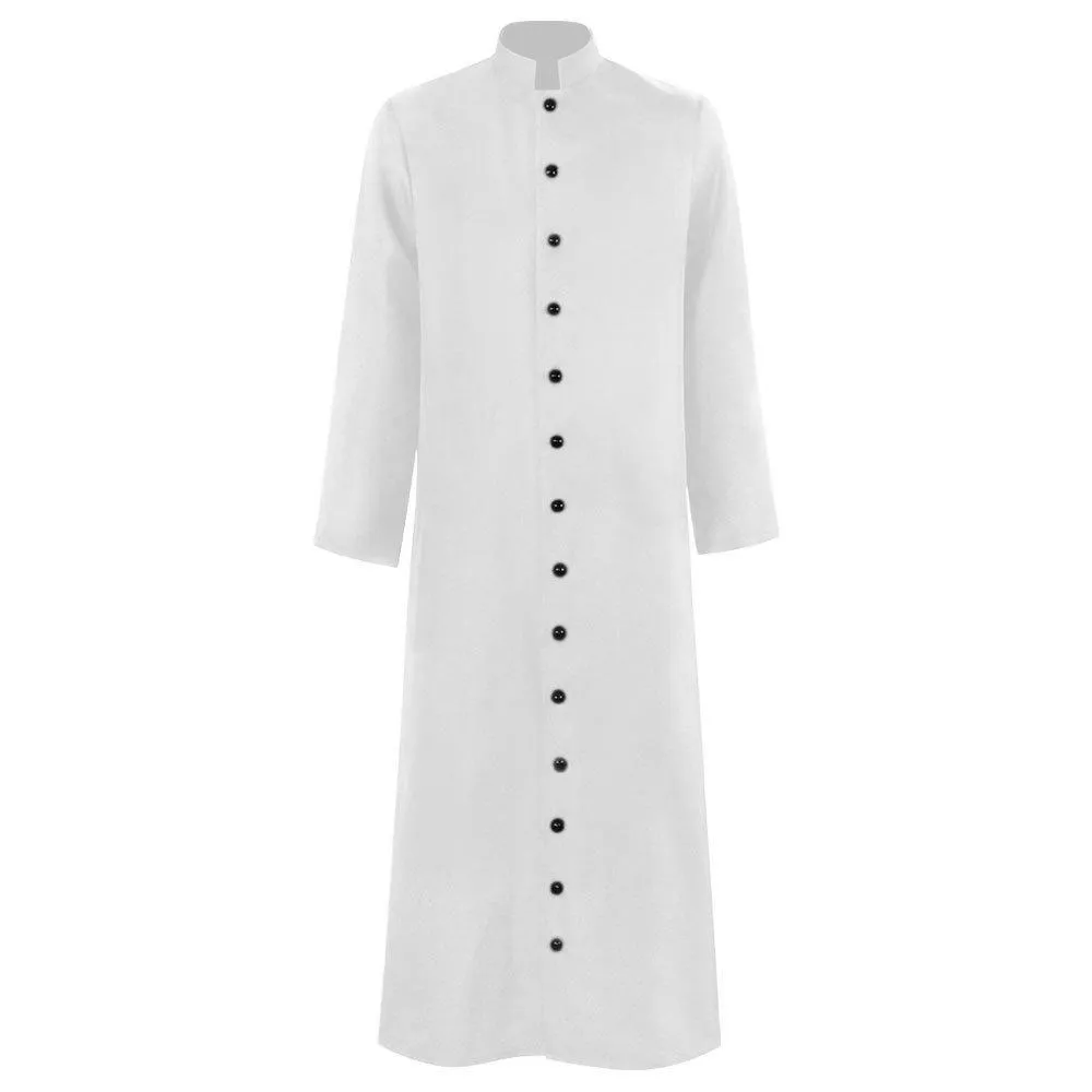 Men's Single Breasted Minister Choir Cassock Robe Costumes Party Performance