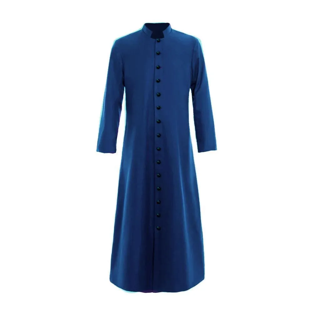Men's Single Breasted Minister Choir Cassock Robe Costumes Party Performance