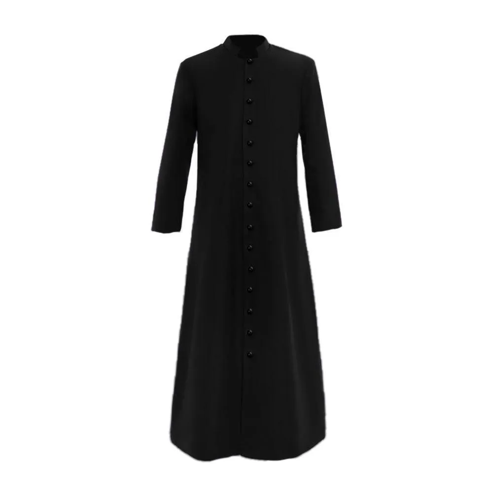 Men's Single Breasted Minister Choir Cassock Robe Costumes Party Performance