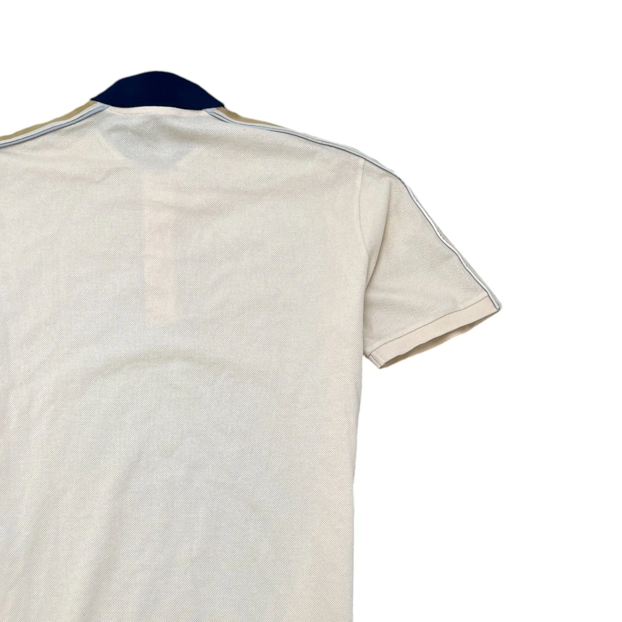 Men's Tape Logo Polo Shirt Beige Size M