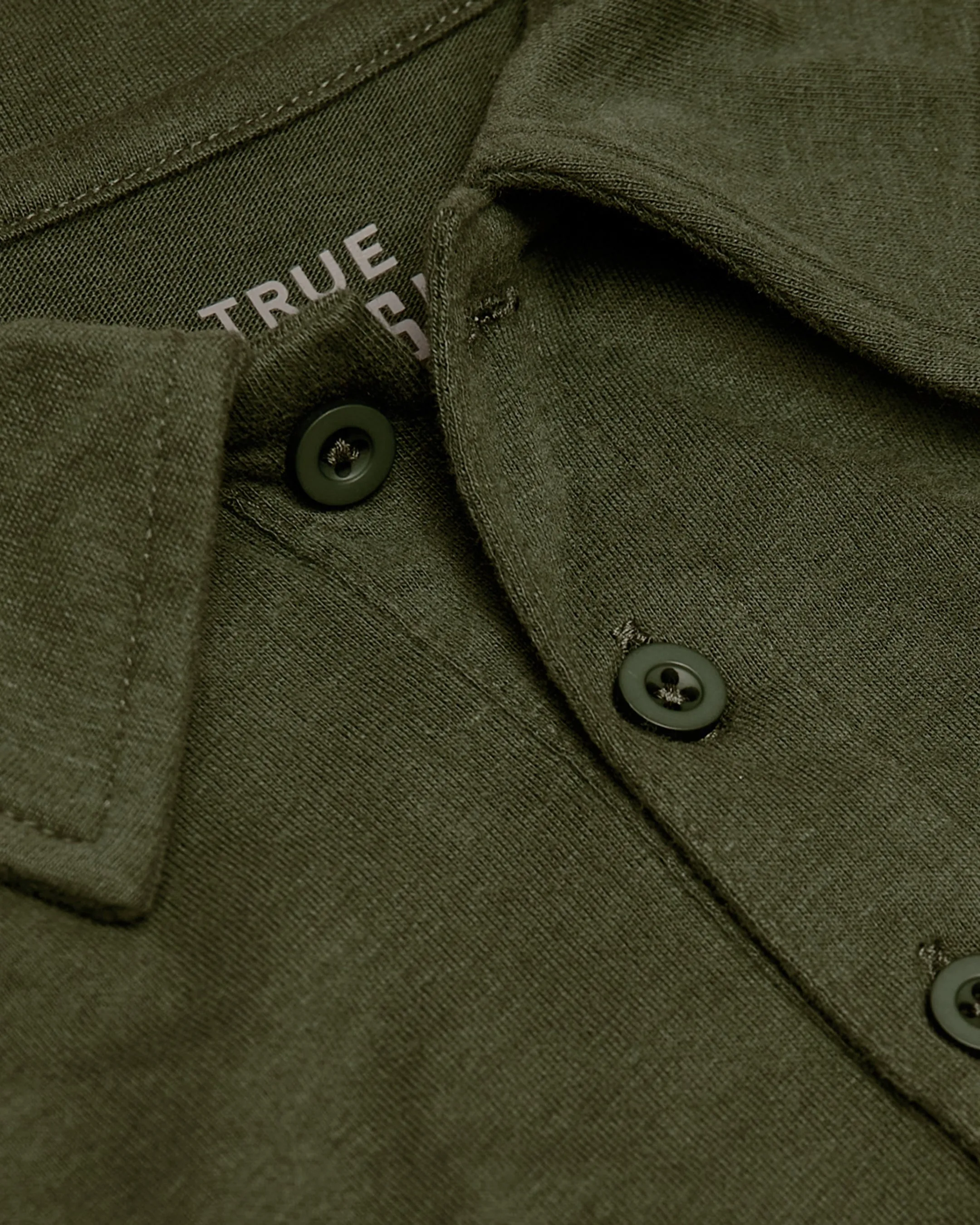 Military Green Short Sleeve Tall Polo