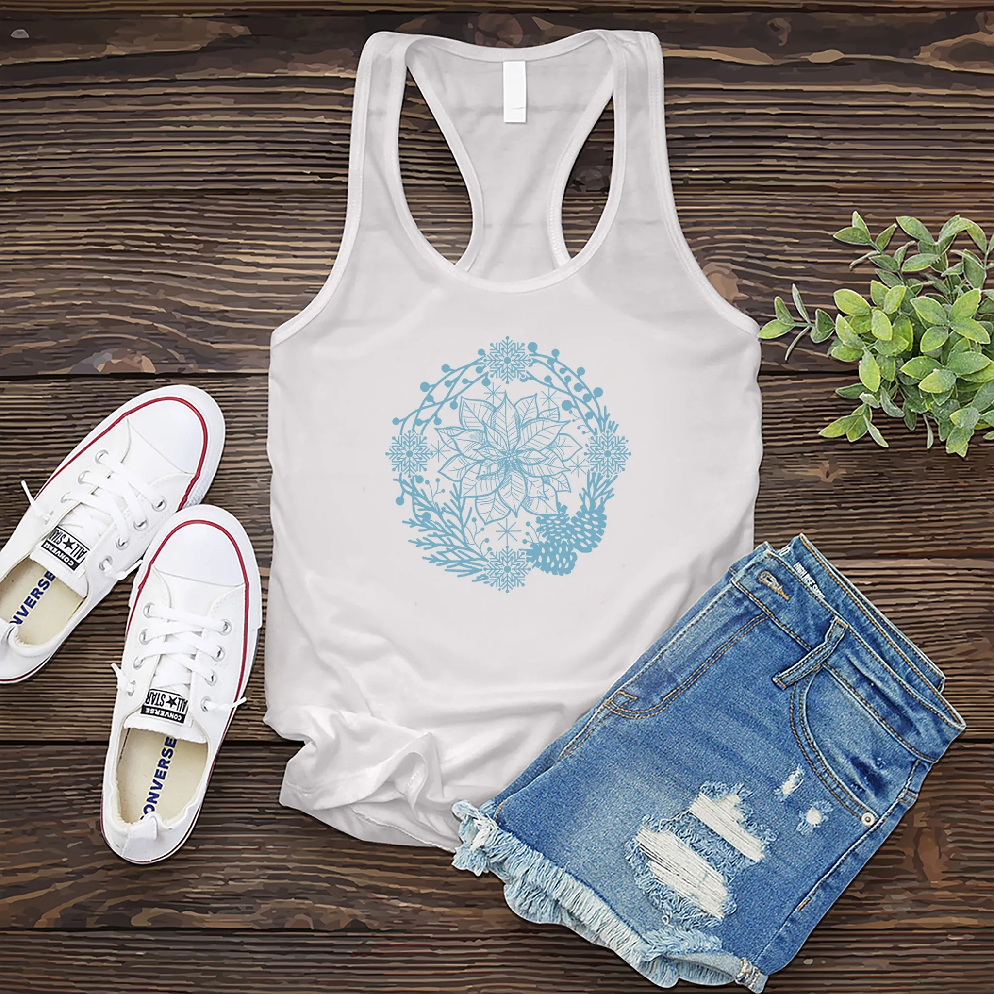 Once Upon a Poinsettia Women's Tank Top