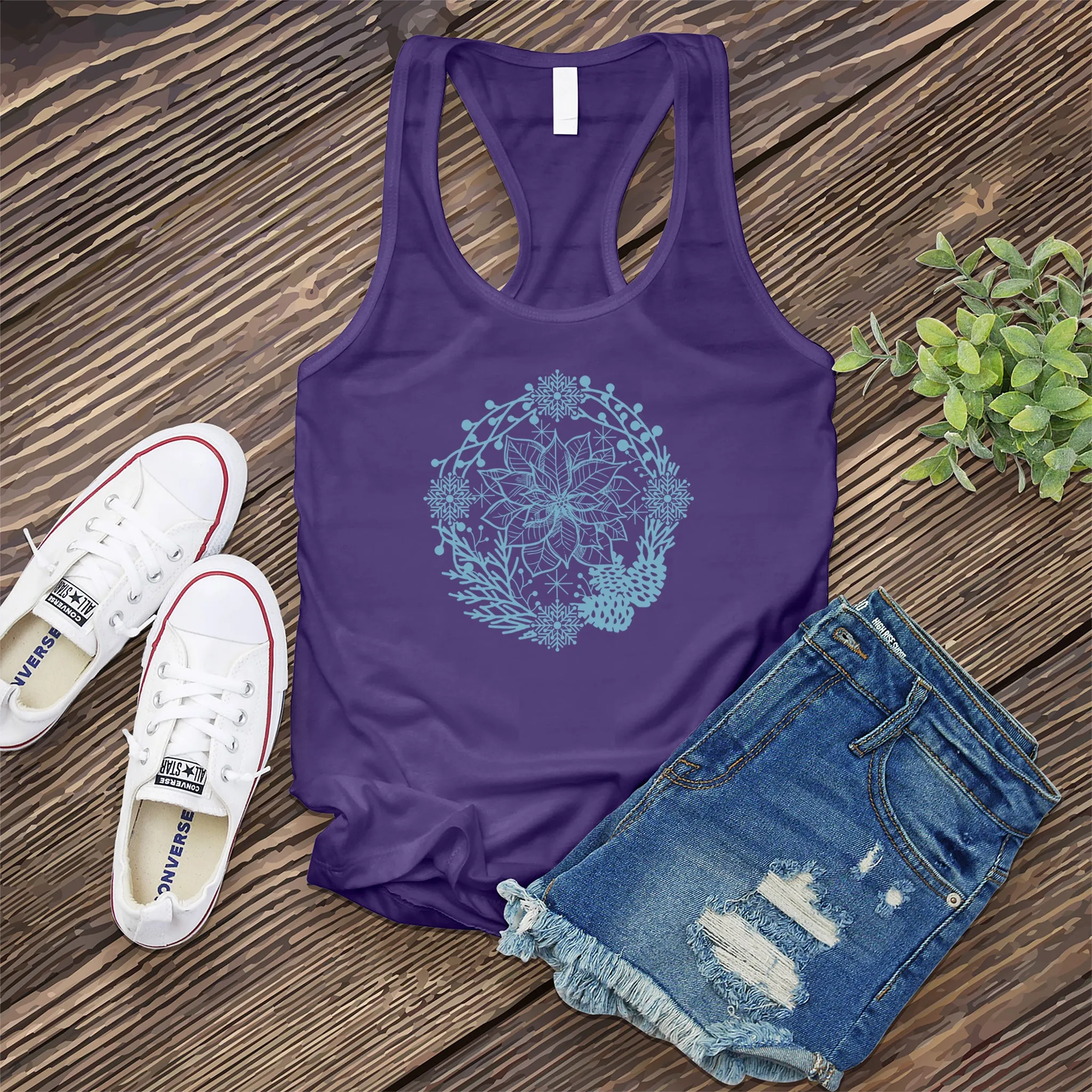Once Upon a Poinsettia Women's Tank Top