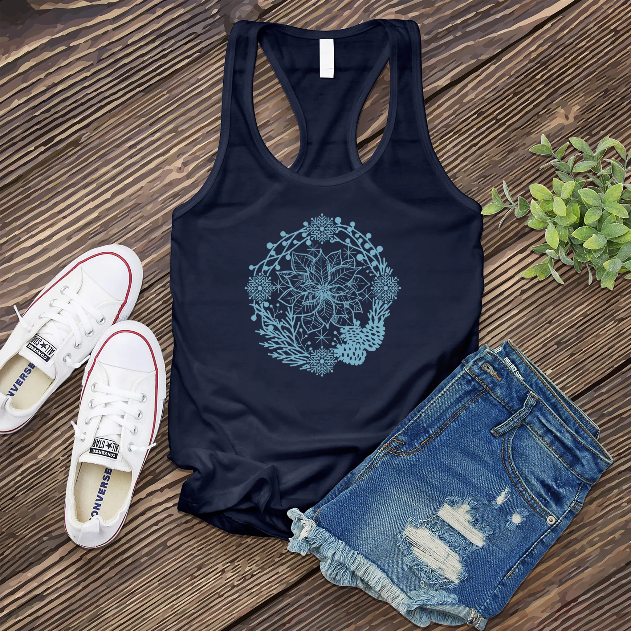 Once Upon a Poinsettia Women's Tank Top