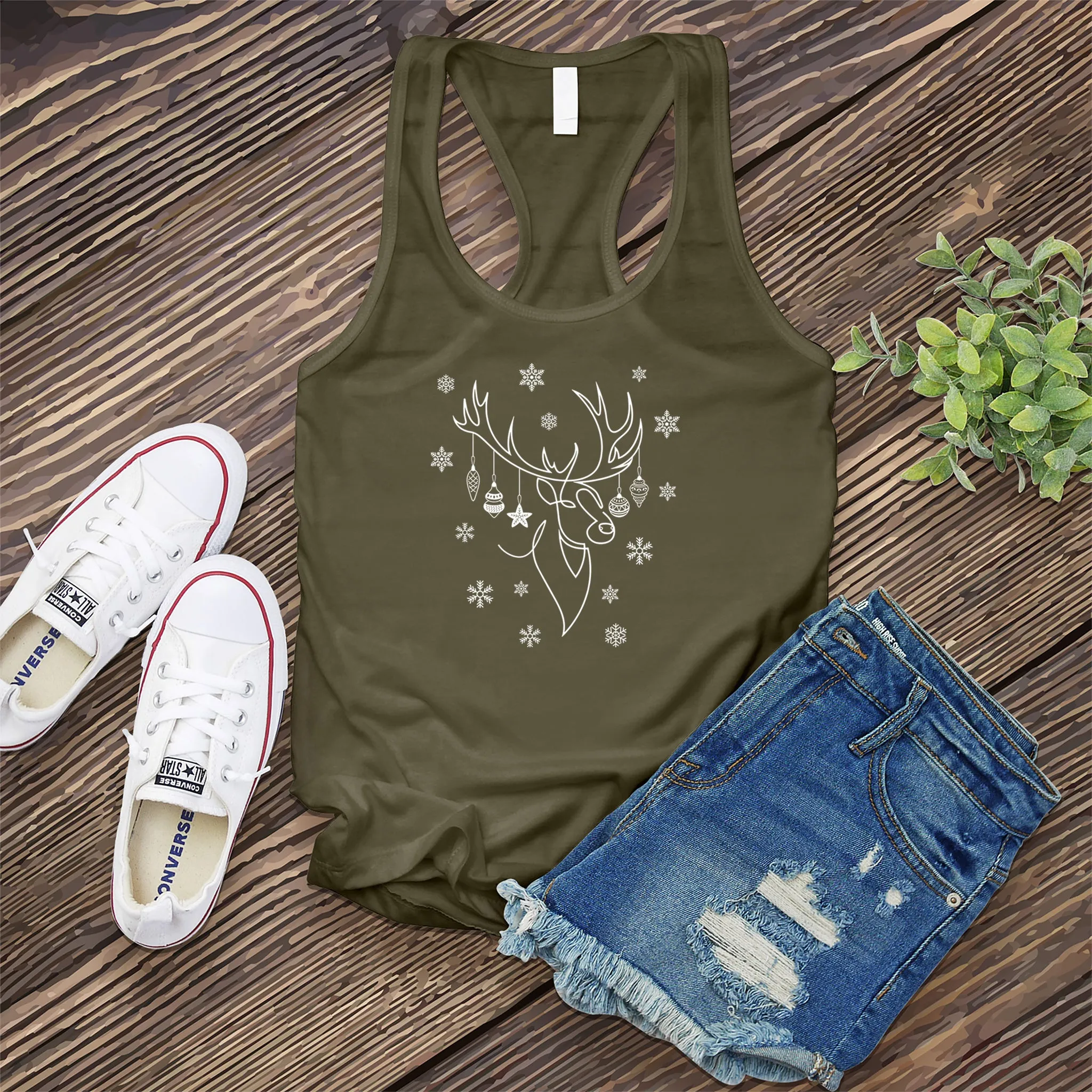 Ornamental Reindeer Women's Tank Top