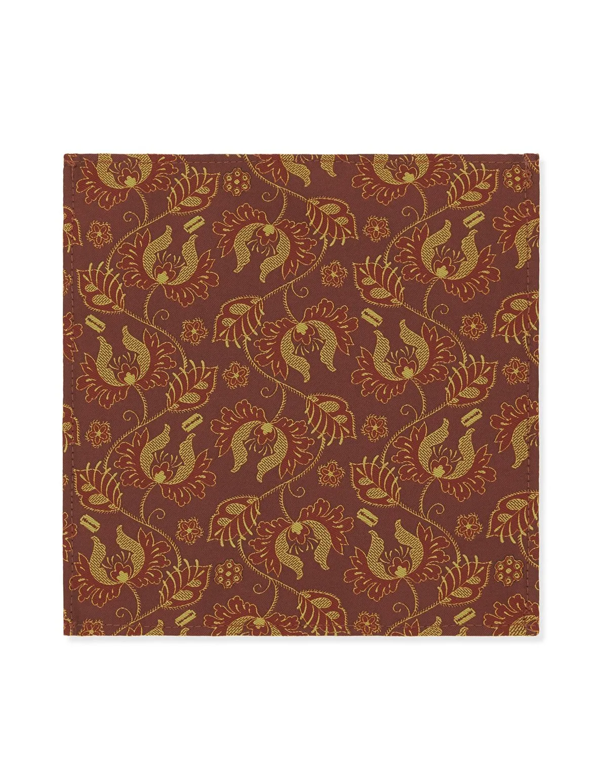Peaky Blinders Red & Gold Paisley Silk Jacquard Square