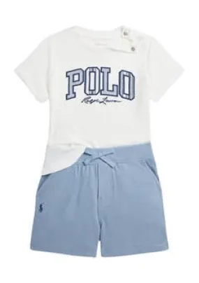 Polo Ralph Lauren Childrenswear Baby Boys Logo Cotton Jersey T-Shirt and Mesh Shorts Set