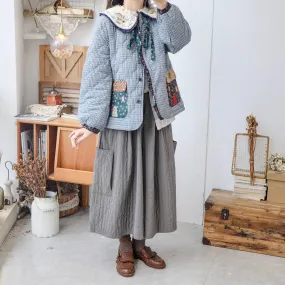 Retro Cottagecore Contrast Color Jacket