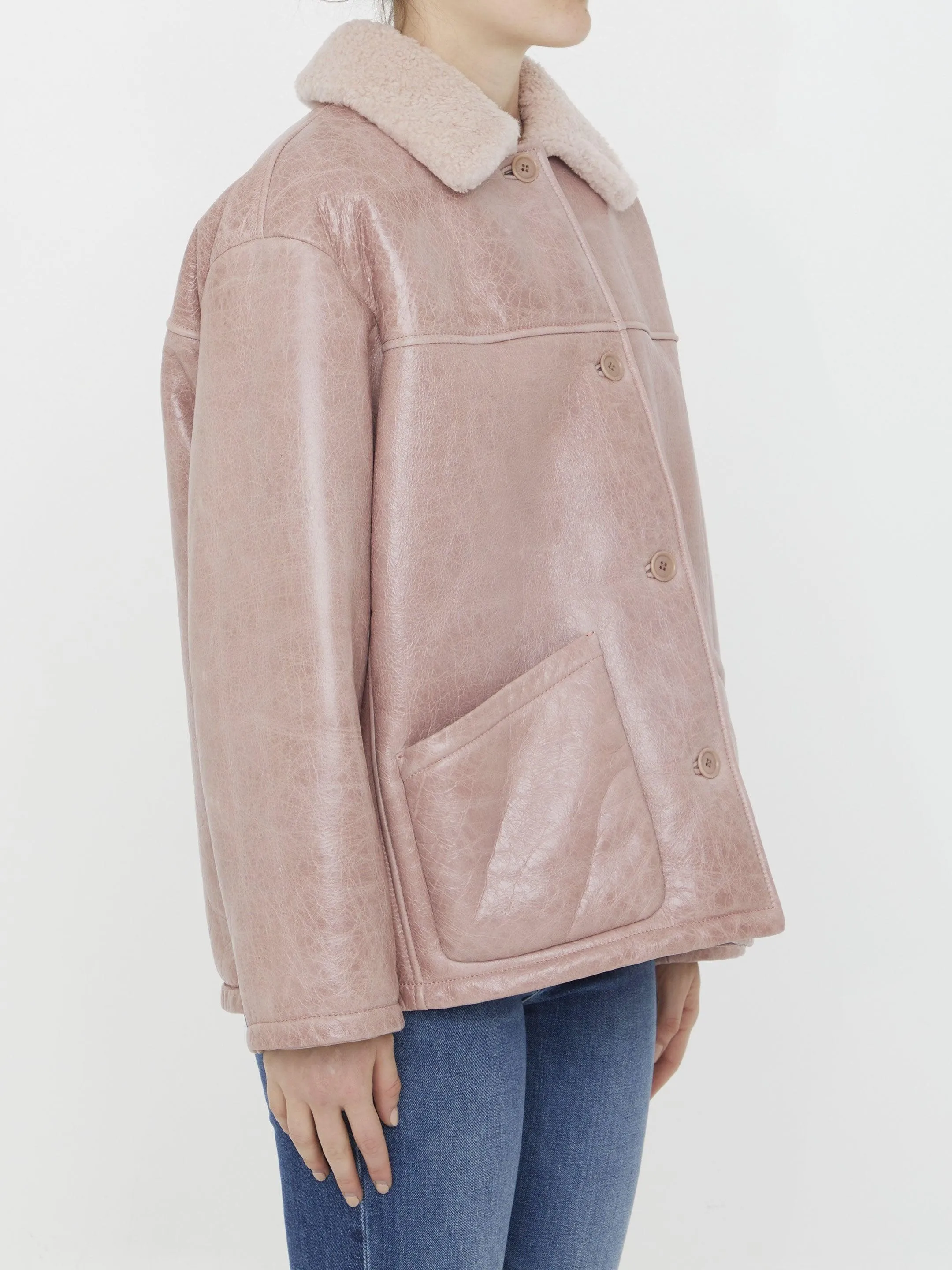 Salvatore Santoro Pink Leather Jacket