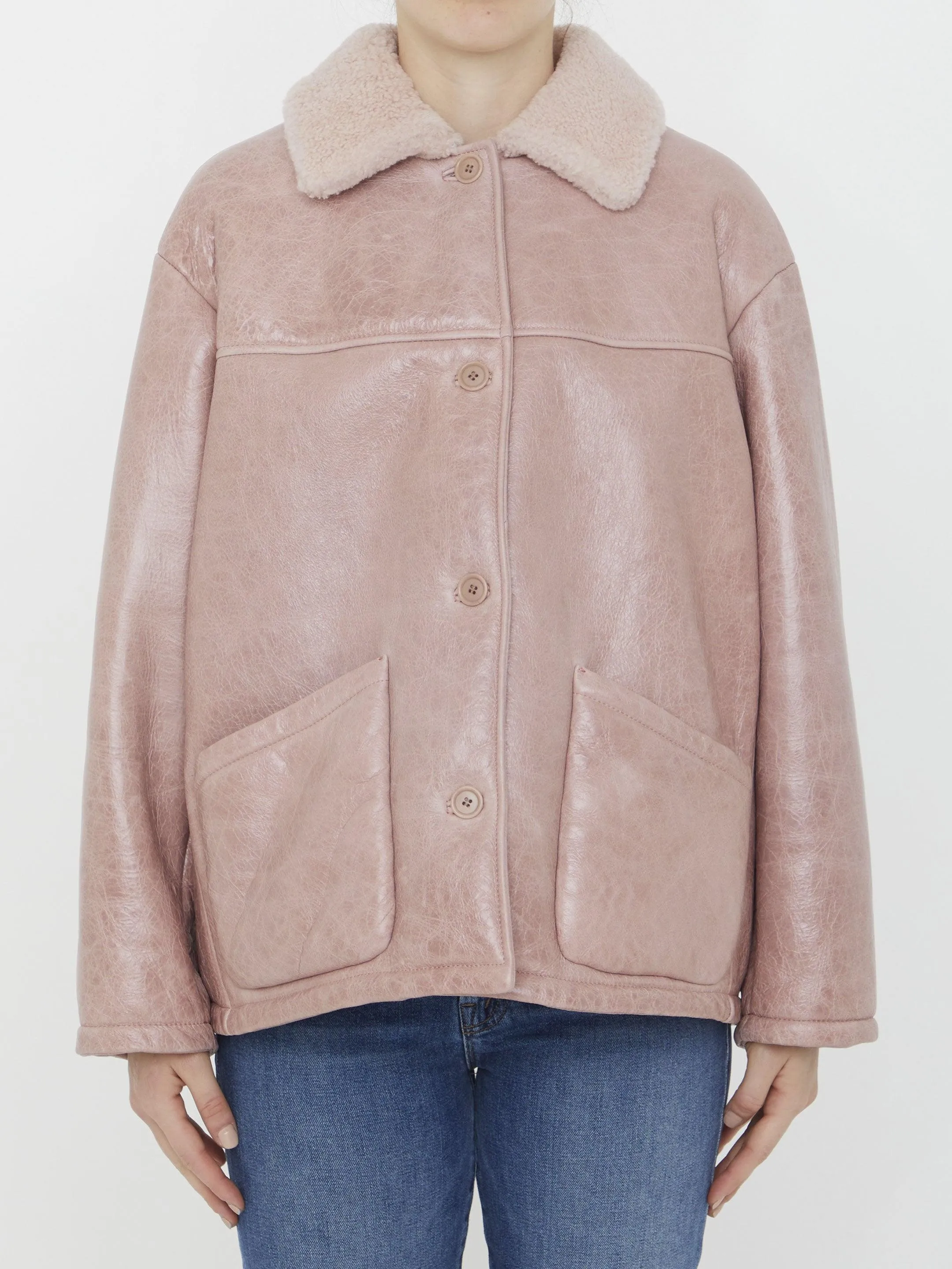 Salvatore Santoro Pink Leather Jacket