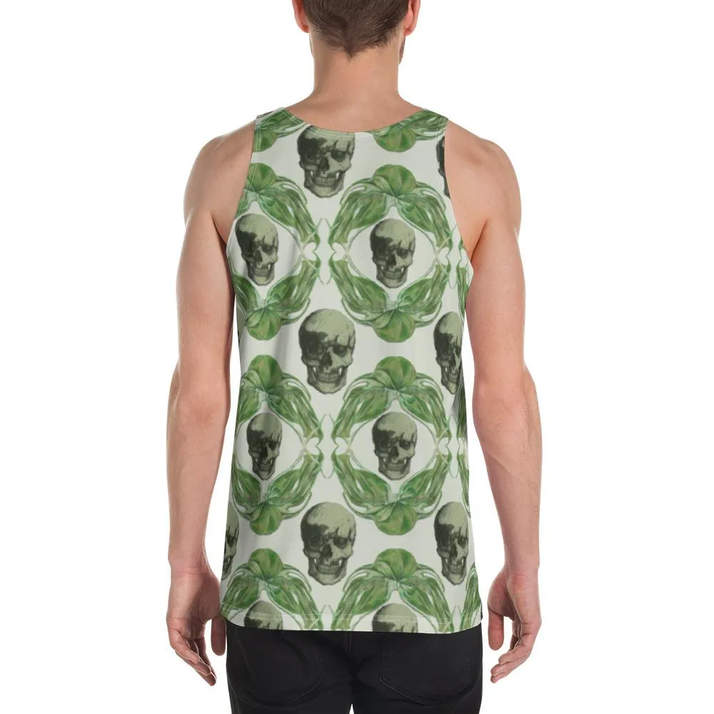 Skulls & Leaves by Robert Bowen All-Over Print Men's Tank Top