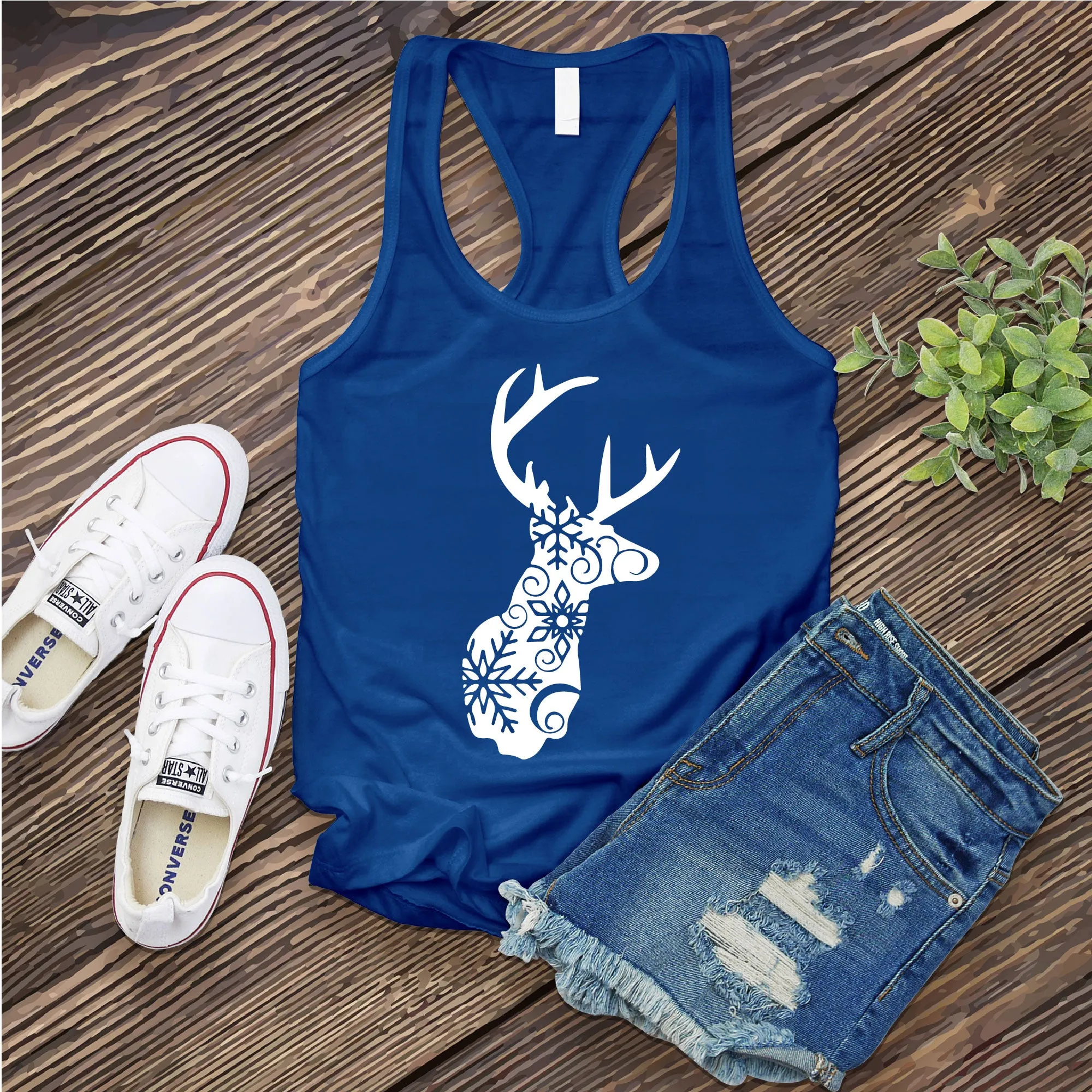 Snowflake Reindeer Women's Tank Top