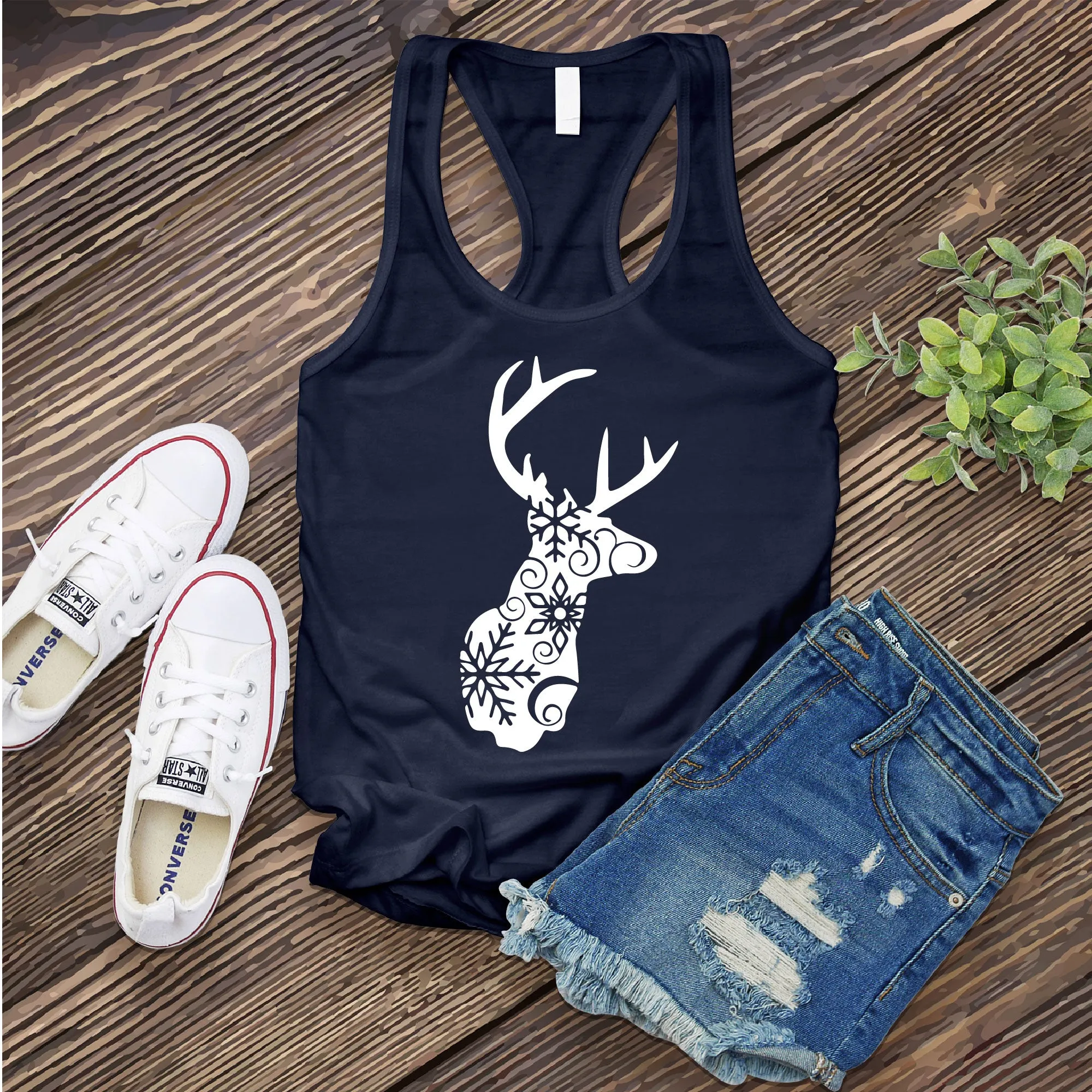 Snowflake Reindeer Women's Tank Top