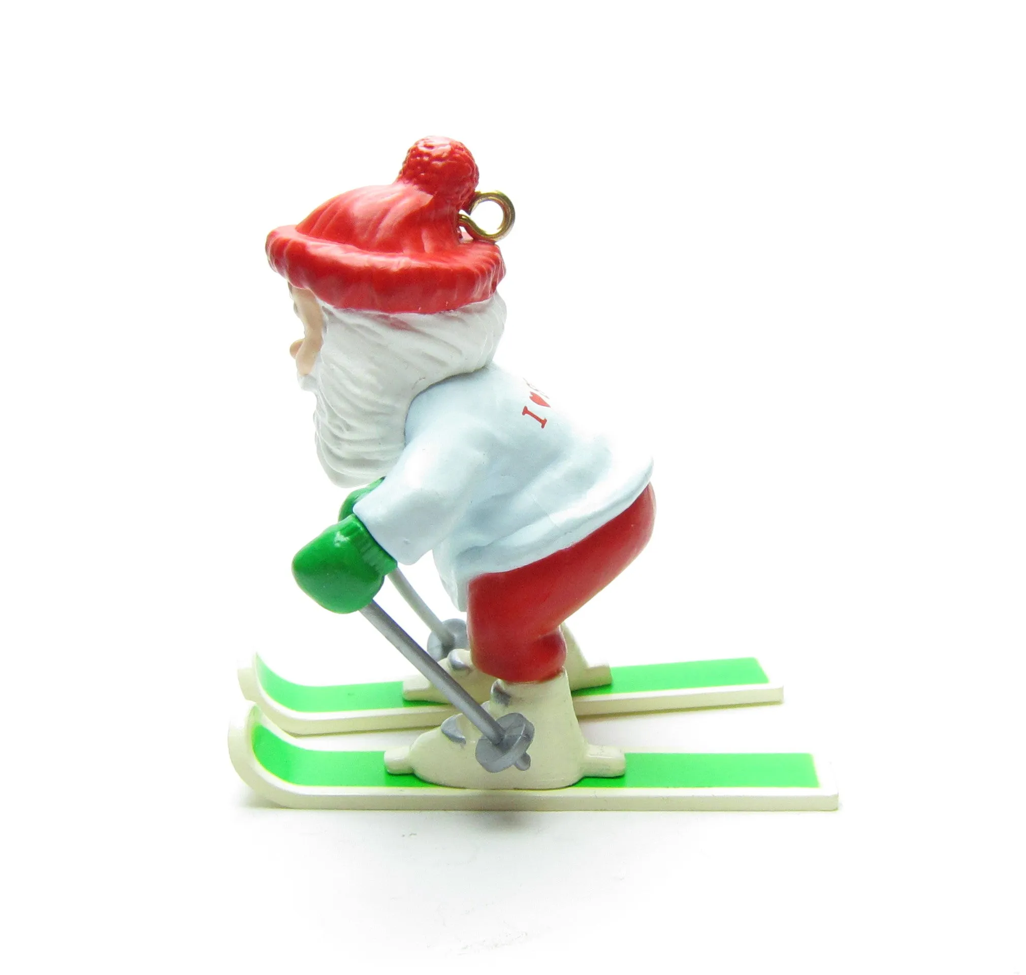 Snowplow Santa 1989 Hallmark Keepsake Ornament Santa Claus on Skis