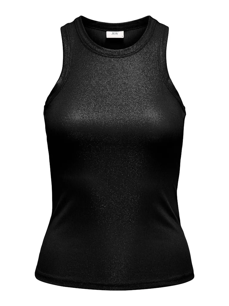 Sofia Glitter Tank - Black