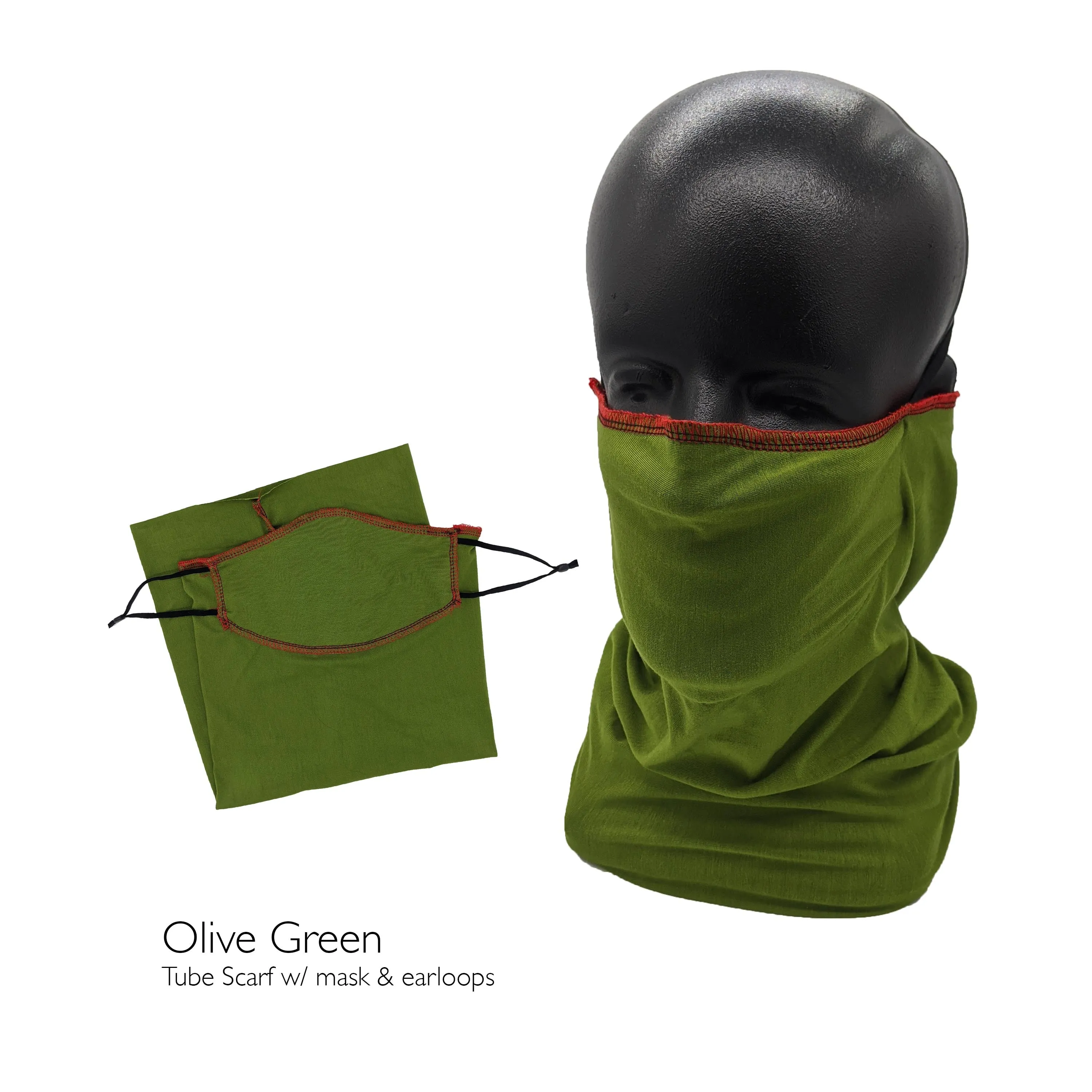 Triple Layer Bamboo Neck Gaiter Face Mask - Pick a Color - Performance Bamboo Headband / Scarf/ Balaclava / Tube Scarf - Organic Clothing